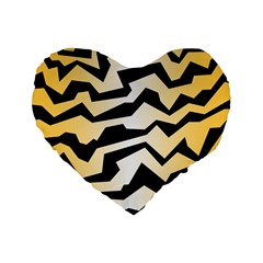 Polynoise Tiger Standard 16  Premium Heart Shape Cushions by jumpercat