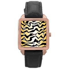 Polynoise Tiger Rose Gold Leather Watch  by jumpercat