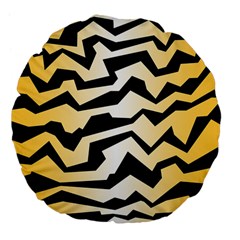 Polynoise Tiger Large 18  Premium Flano Round Cushions by jumpercat