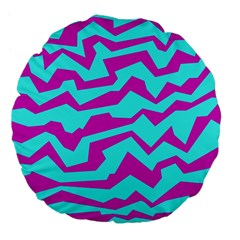 Polynoise Shock New Wave Large 18  Premium Flano Round Cushions by jumpercat