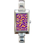 Polynoise Pumpkin Rectangle Italian Charm Watch Front