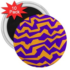 Polynoise Pumpkin 3  Magnets (10 Pack)  by jumpercat