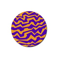 Polynoise Pumpkin Rubber Round Coaster (4 pack) 