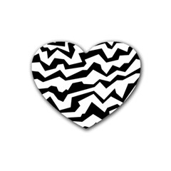 Polynoise Bw Rubber Coaster (Heart) 