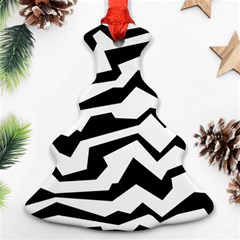 Polynoise Bw Christmas Tree Ornament (Two Sides)