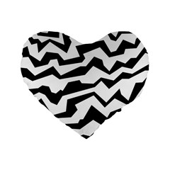 Polynoise Bw Standard 16  Premium Heart Shape Cushions