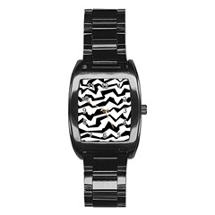 Polynoise Bw Stainless Steel Barrel Watch by jumpercat