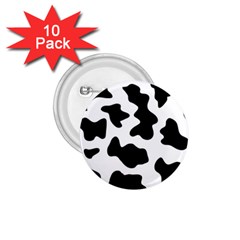 Animal Print Black And White Black 1 75  Buttons (10 Pack) by BangZart