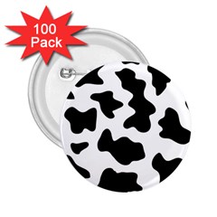 Animal Print Black And White Black 2 25  Buttons (100 Pack)  by BangZart