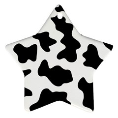 Animal Print Black And White Black Star Ornament (two Sides) by BangZart