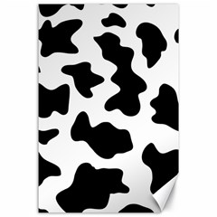 Animal Print Black And White Black Canvas 24  X 36  by BangZart