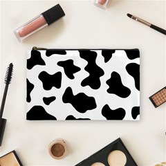 Animal Print Black And White Black Cosmetic Bag (medium)  by BangZart