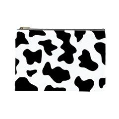 Animal Print Black And White Black Cosmetic Bag (large)  by BangZart