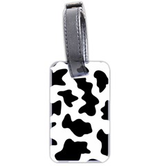 Animal Print Black And White Black Luggage Tags (two Sides) by BangZart