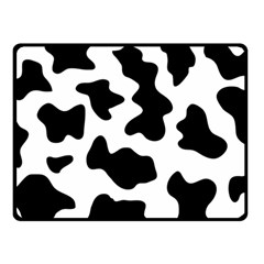 Animal Print Black And White Black Double Sided Fleece Blanket (small)  by BangZart