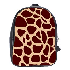 Animal Print Girraf Patterns School Bag (xl) by BangZart