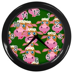 Seamless Tile Repeat Pattern Wall Clocks (black) by BangZart