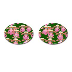 Seamless Tile Repeat Pattern Cufflinks (oval)