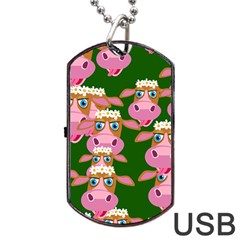 Seamless Tile Repeat Pattern Dog Tag Usb Flash (one Side) by BangZart