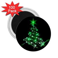 Christmas Tree Background 2 25  Magnets (100 Pack)  by BangZart