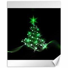 Christmas Tree Background Canvas 11  X 14  