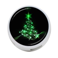 Christmas Tree Background 4-port Usb Hub (one Side)