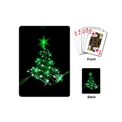 Christmas Tree Background Playing Cards (mini)  by BangZart