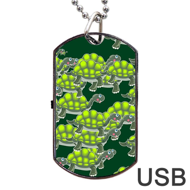 Seamless Tile Background Abstract Dog Tag USB Flash (One Side)