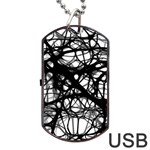 Neurons Brain Cells Brain Structure Dog Tag USB Flash (One Side) Front