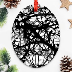 Neurons Brain Cells Brain Structure Ornament (oval Filigree) by BangZart