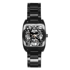 Neurons Brain Cells Brain Structure Stainless Steel Barrel Watch by BangZart