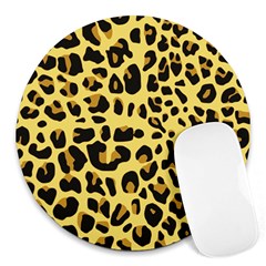 Animal Fur Skin Pattern Form Round Mousepads by BangZart