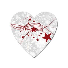 Christmas Star Snowflake Heart Magnet by BangZart