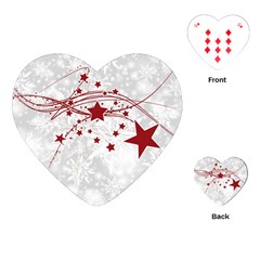 Christmas Star Snowflake Playing Cards (heart)  by BangZart