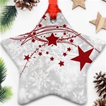 Christmas Star Snowflake Star Ornament (Two Sides) Back