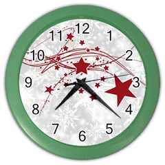 Christmas Star Snowflake Color Wall Clocks by BangZart