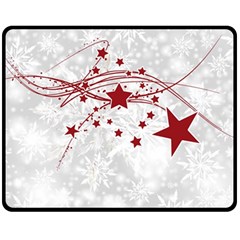 Christmas Star Snowflake Fleece Blanket (medium)  by BangZart