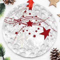 Christmas Star Snowflake Round Filigree Ornament (two Sides) by BangZart