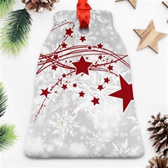 Christmas Star Snowflake Bell Ornament (two Sides) by BangZart