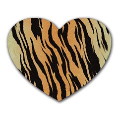 Animal Tiger Seamless Pattern Texture Background Heart Mousepads by BangZart