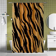 Animal Tiger Seamless Pattern Texture Background Shower Curtain 48  X 72  (small)  by BangZart