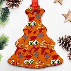 Animals Pet Cats Mammal Cartoon Ornament (christmas Tree)  by BangZart