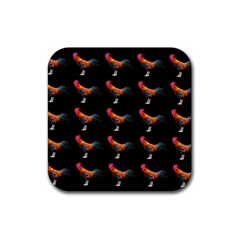 Background Pattern Chicken Fowl Rubber Coaster (square)  by BangZart