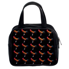 Background Pattern Chicken Fowl Classic Handbags (2 Sides) by BangZart