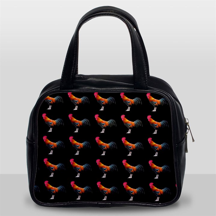 Background Pattern Chicken Fowl Classic Handbags (2 Sides)