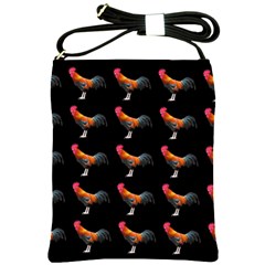 Background Pattern Chicken Fowl Shoulder Sling Bags by BangZart