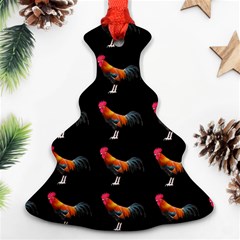 Background Pattern Chicken Fowl Christmas Tree Ornament (two Sides) by BangZart