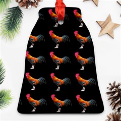 Background Pattern Chicken Fowl Bell Ornament (two Sides) by BangZart