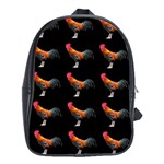 Background Pattern Chicken Fowl School Bag (XL) Front