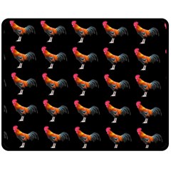 Background Pattern Chicken Fowl Double Sided Fleece Blanket (medium)  by BangZart